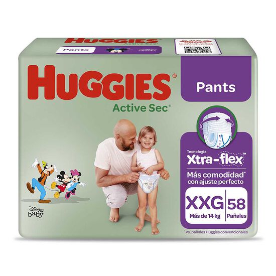 Pants Huggies Active Sec Xpad Big Talla XXG 58 unid